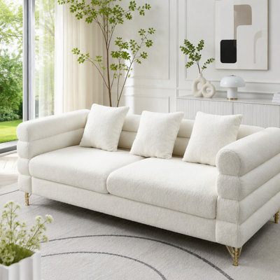 Sectional Sofa, Living Room Comfort Fabric Sectional Sofa-Deep Seating Sectional Sofa