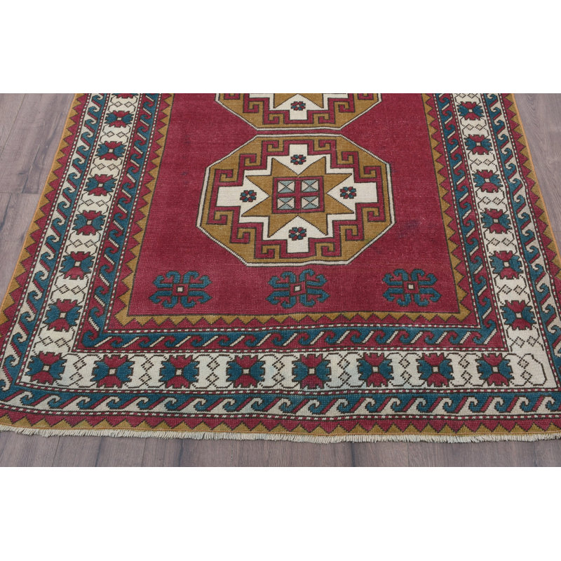 Tapis rouge en laine Elegant