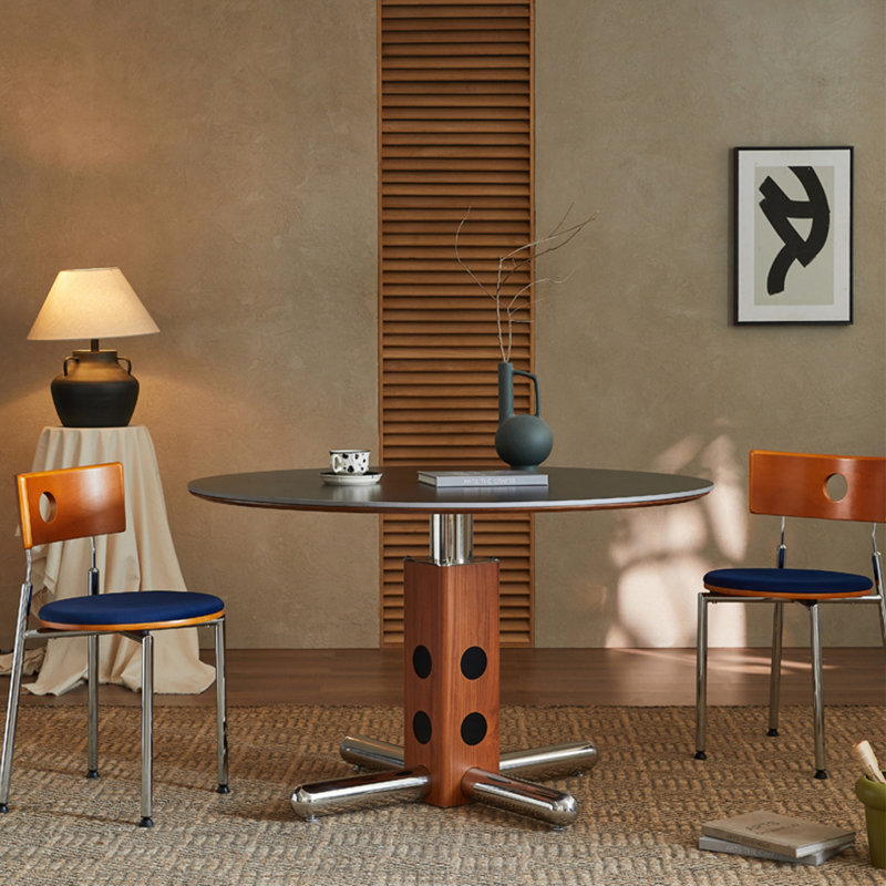 Table de salle à manger noire en pierre frittée,  H 29,53 po x L 39,37 po x l 39,37 po