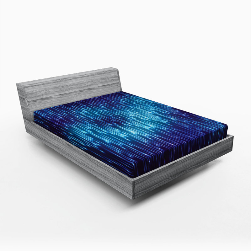 Microfiber Abstract Fitted Sheet, Queen Fitted Sheet, Abstract 2