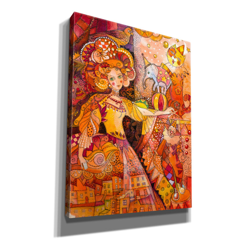 «Circus 1» par Oxana Zaika, art mural sur toile, H 54 po x l 40 po x P 1,5 po
