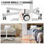 Bureau mobile pour travailler debout, bureau assis-debout réglable en hauteur avec ressorts à gaz de 28,5 po à 44,2 po, roulettes pivotantes à 360 ° (2 verrouillables)