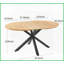 Table basse extensible en MDF avec pieds en métal - Stable, facile à assembler pour la salle à manger Bureau-780004277