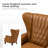 Ameliah Genuine Leather Wingback Chair-207342222