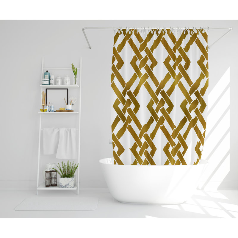 Herlinda Polyester Shower Curtain Set, 168cm H x 168cm W
