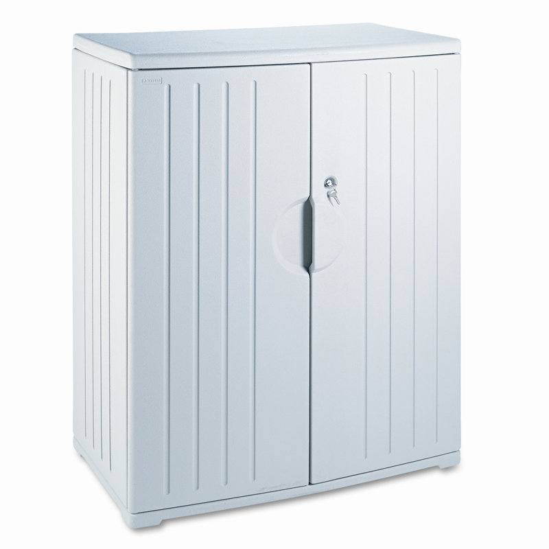 36'' Wide 2 - Shelf Storage Cabinet, Platinum