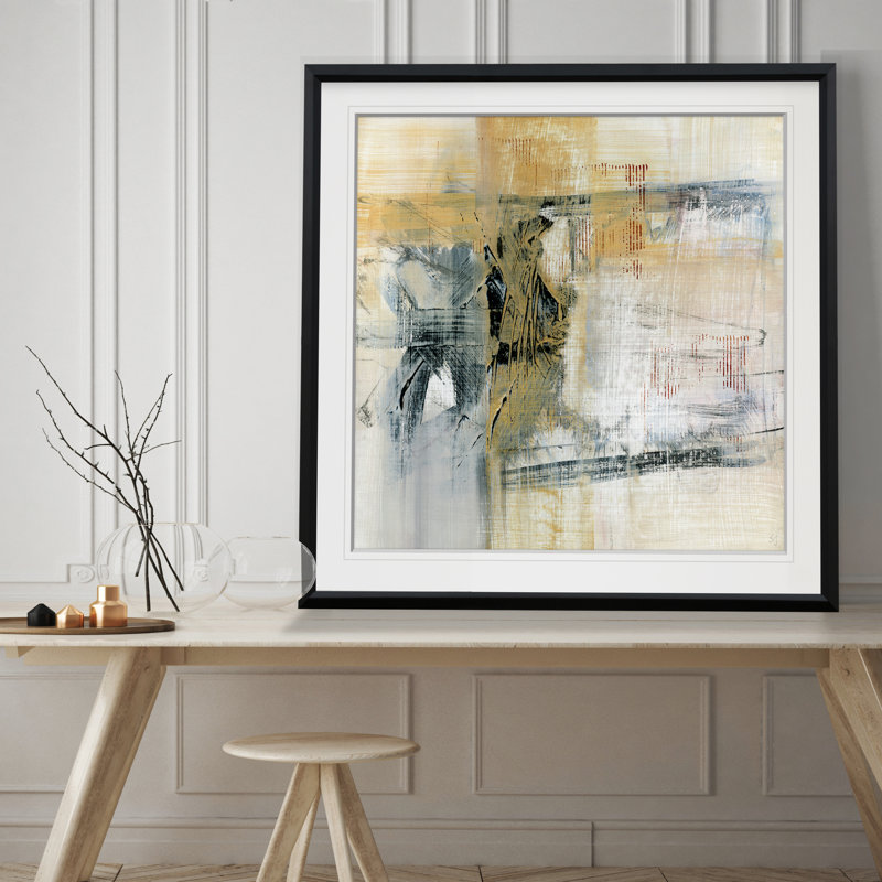 'Reflections II' Oil Painting Print, 23" H x 23" W x 1.5" D, Black Frame