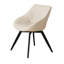 Ensemble de 4 chaises d'appoint en similicuir avec coussins noirs profonds et pieds en métal noir pour la cuisine