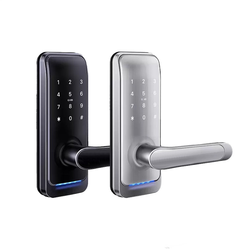 Keyless Smart Door Lever with with Bluetooth Capability, Satin Black