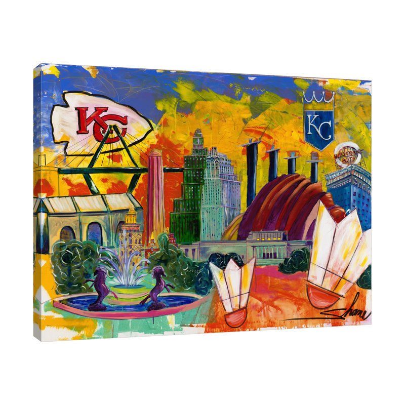 «KC Collage» par Shane Miller - impression sur toile tendue, H 12 po x l 15 po x P 1,5 po