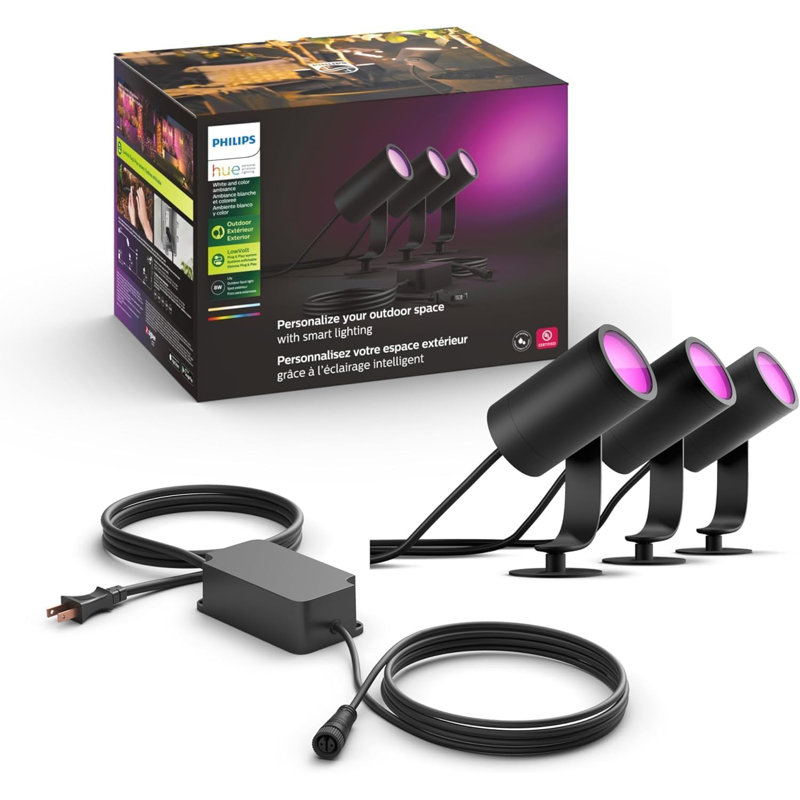 Philips Hue Lily Outdoor Spot Light 3-Pack