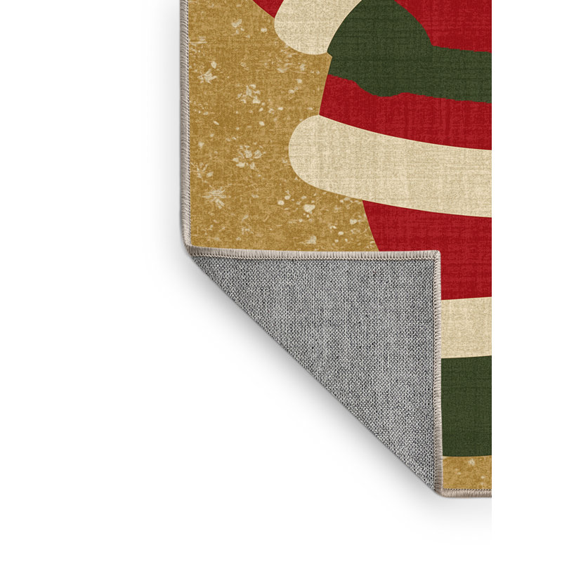 Tapis de Noël abstrait moderne et contemporain lavable à la machine Tribeca, 3x5