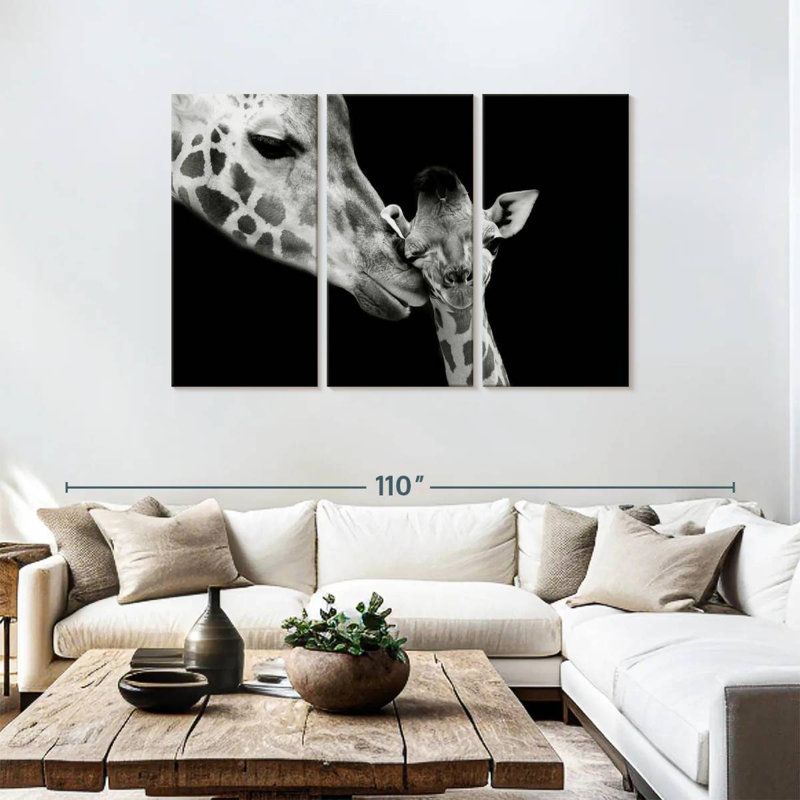 Motherly Giraffe, 48" H x 74" W