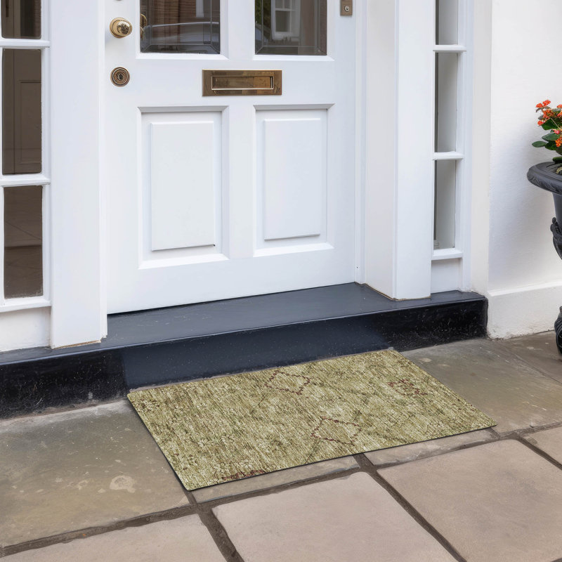  Tapis d'entrée antidérapant Malchow, Rectangle 1 pi 8 po x 2 pi 6 po