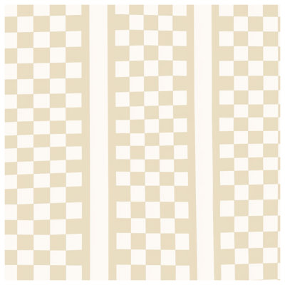 Beige Checkered Grid Bath Mat
