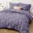 Bedsure Twin Pintuck Bed-in-a-Bag- Grayish Purple Pinch Pleat Comforter with Sheets, Pillowcases & Shams-108919601-103425114