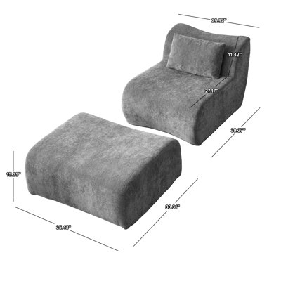Ensemble de fauteuil d'appoint et repose-pieds Wiliams