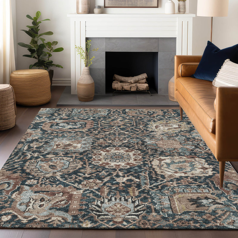 Tapis d'intérieur / extérieur brun Vionith , 10 pi x 14 pi