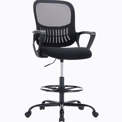 Ergonomic Drafting Chair, Tall Standing Desk Office Chair -  Inbox Zero, 581E2AB467C84D68939D9F11B25488BA