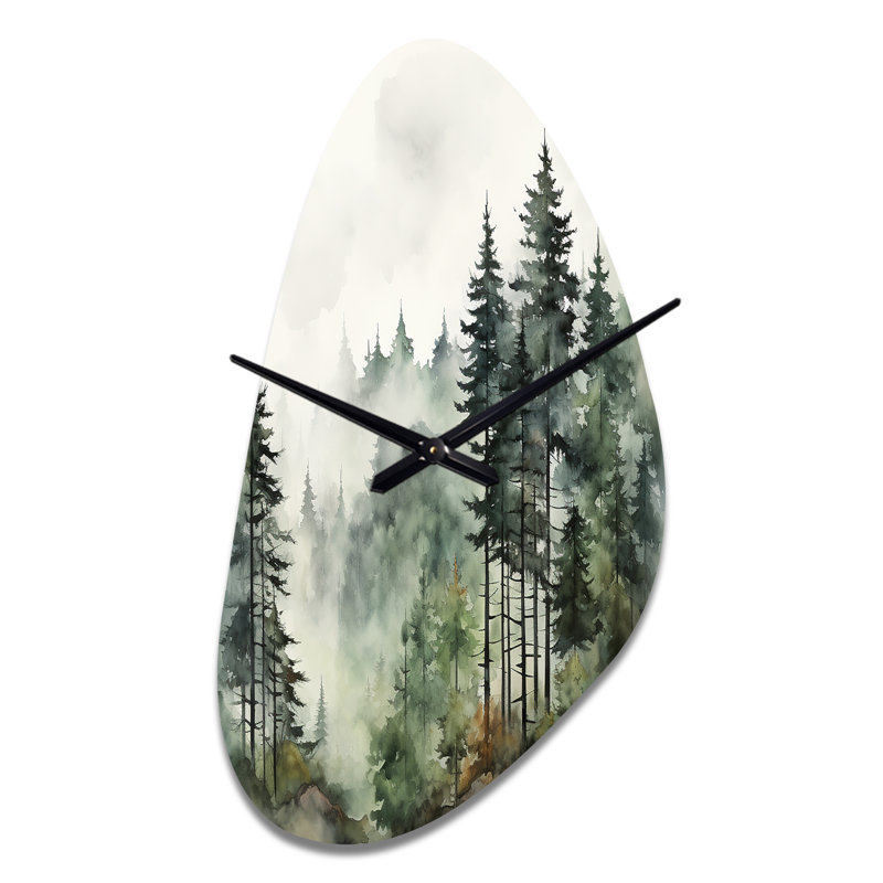 Horloge murale en forme de pin, pin, Médium