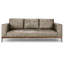 Bentley 95'' Leather Match Square Arm Sofa-1222372839