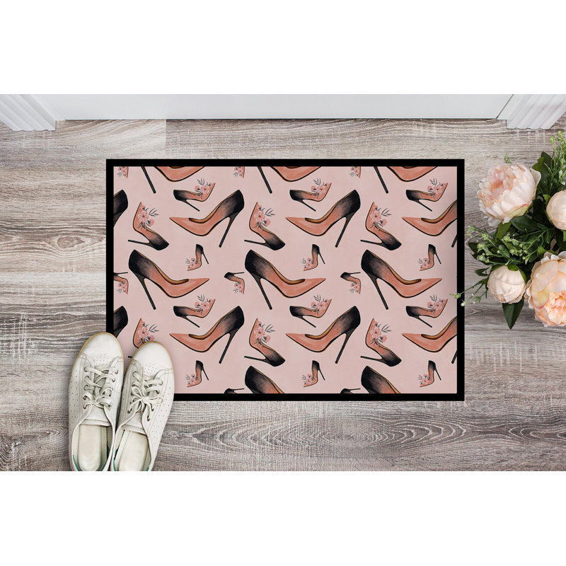 Tapis de porte d’extérieur antidérapant mode Belinda, H 0,25 po x l 27 po x P 18 po