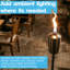 Harbour Housewares - 6x Garden Flame Torches - Metal Barrel Design-1368768836