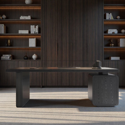 Solid wood desk, study room, office, study