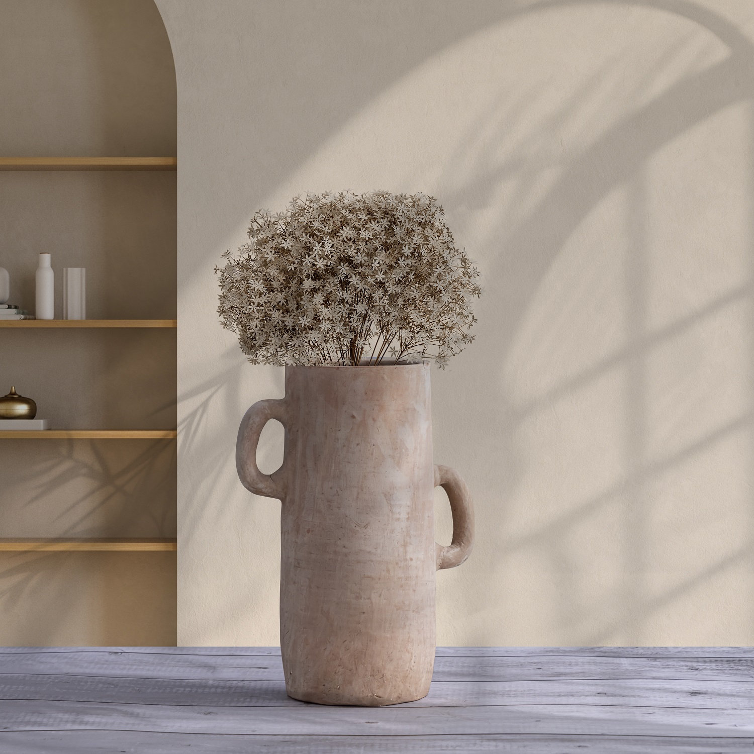 Terracotta Vase Dia 8.5" X 12" H
