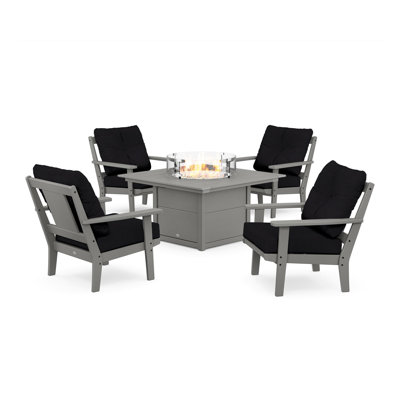 Ensemble de conversation à chaises multiples avec coussins 5 pièces Prairie
