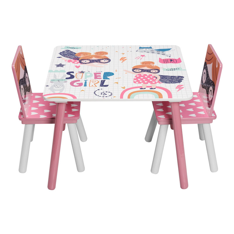 McCall Kids 3 Piece Square and Chair Set
