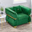 Chaise d'appoint moderne en velours avec garniture en métal doré Modern Sofas, 39,8 pouces