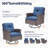 7-Piece Outdoor Rattan Garden Party Family Conversation Set With Swivel Chairs And Sofa