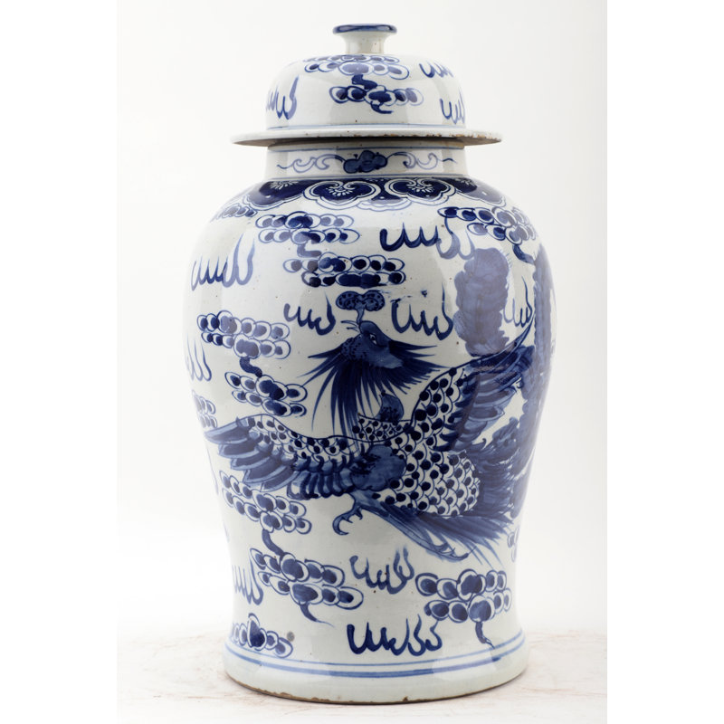 Handmade Porcelain China Ginger Jar