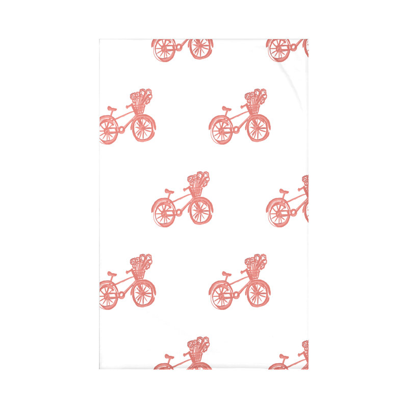 Jeté polaire Bicyclettes, L 60 po x l 50 po x P 0,5 po, Semence