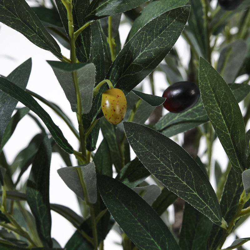 210cm Faux Olive Tree Tree in Freestanding, 210cm H x 70cm W