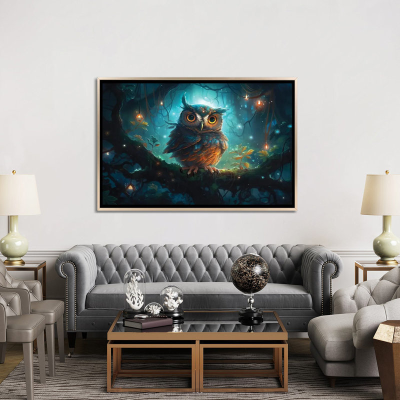 Cosmo, Champagne Floater Framed Canvas, 40" H x 60" W x 1.5" D