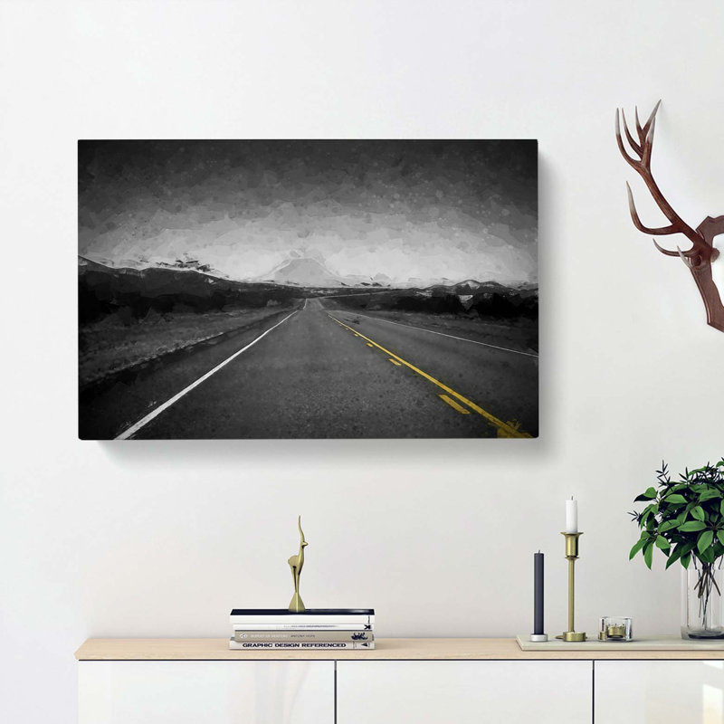 The Road To Texas In Abstract - Wrapped Canvas Print, 50cm H x 76cm W x 3cm D