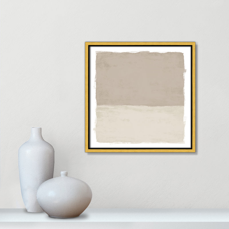 «Silent Sands I» par Natalie Carpentieri, H 13,5 po x l 13,5 po, Doré