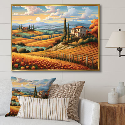 Pittoresque, art mural sur toile campagne
