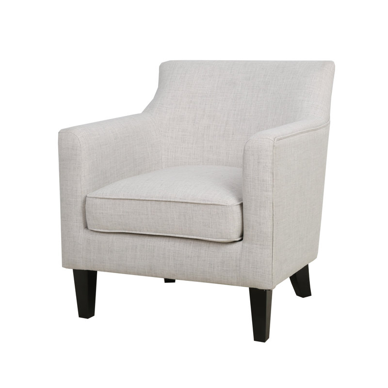 Wendyn Upholstered Armchair, Ivory Chenille