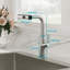 Robinet de cuisine 4 trous à un trou et poignée simple en acier inoxydable avec douchette extractible-111466009