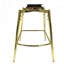 Ensemble de tabourets de bar de 26 po avec 2 tabourets de bar tissés et tabourets de bar dorés, tabourets de bar avec repose-pieds