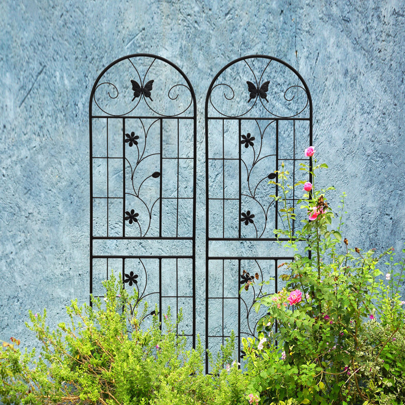 2 Pack Metal Garden Trellis Rustproof Trellis, 71" H x 19.7" W x 1" D