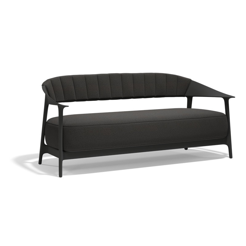 Fully Upholstered Africa Sofa XL, Portonovo Anthracite, Black