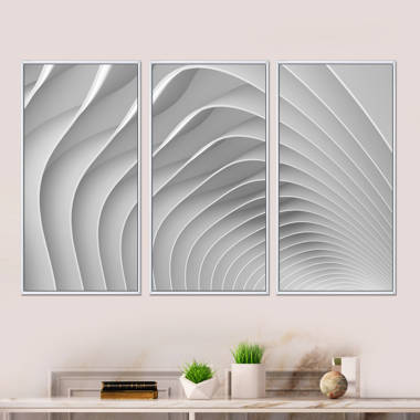 Canvas Wall Art Brutal composition - rectangles on a gray circle