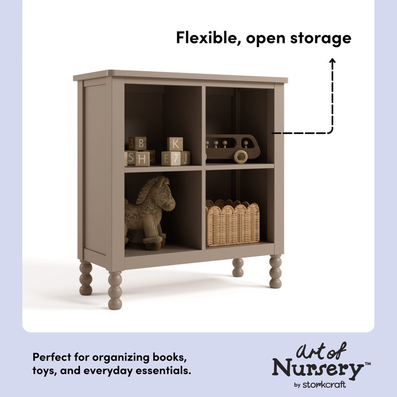 Rio 4 Cube Storage Organizer Bookcase, Driftwood