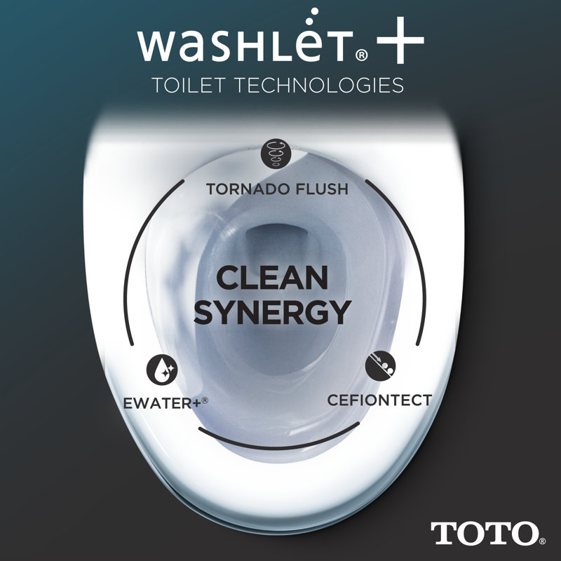 Drake® 1.6 GPF Elongated Floor Mounted Two-Piece Toilet (Seat Included) with Auto Flush