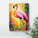 Flamingo Portrait No.2 - Wrapped Canvas Painting
