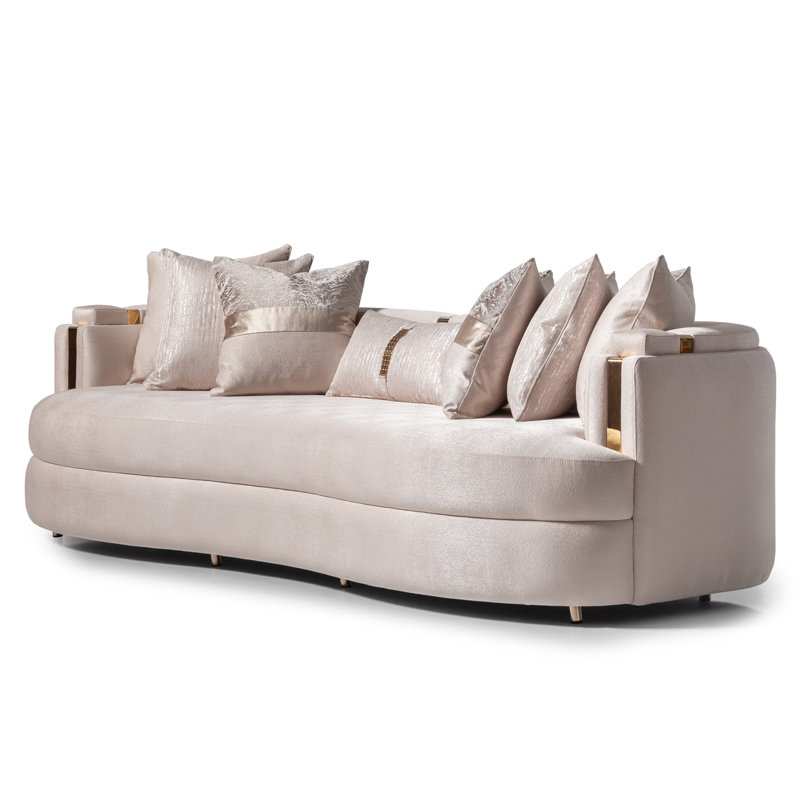 Carmela 102'' Square Arm Curved Sofa